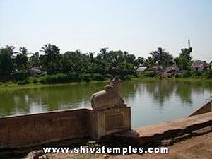 Sacred water body across the rajagopuram