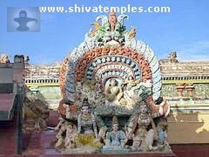 Sculpture on the Anju Vattathu Amman shrine vimana