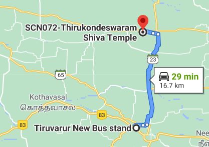 kondeeswaram route map