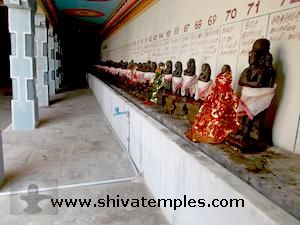 The 63 Nayanmars in the Prakaram