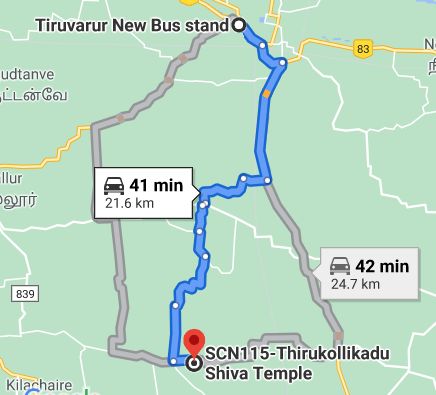 kollikkaadu route map