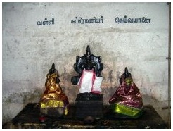 Subramania with his two consorts